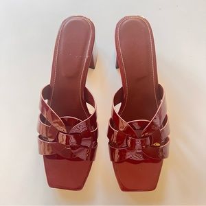 Burgundy Leather Sandals